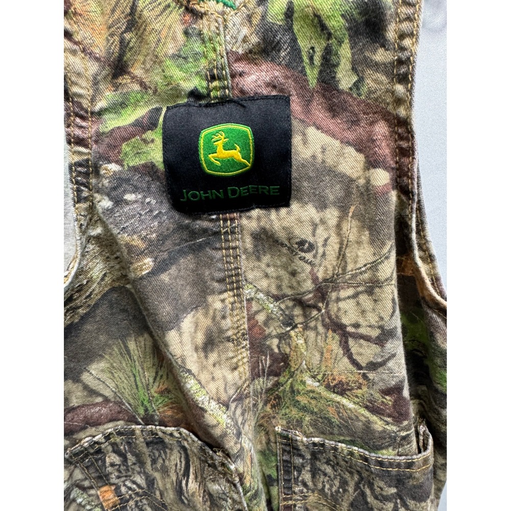 John Deere Toddler 3T Mossy Oak Camo Overalls Cotton Bib Hunting Workwear 3N/3B - Picture 7 of 7